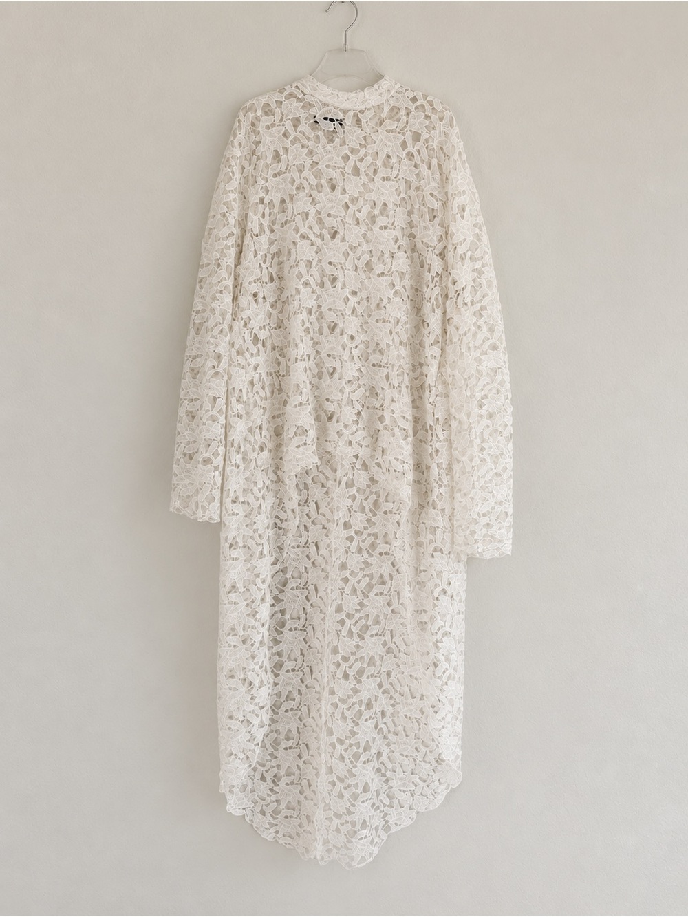 Elegant Ivory Lace Long-Sleeve Blouse